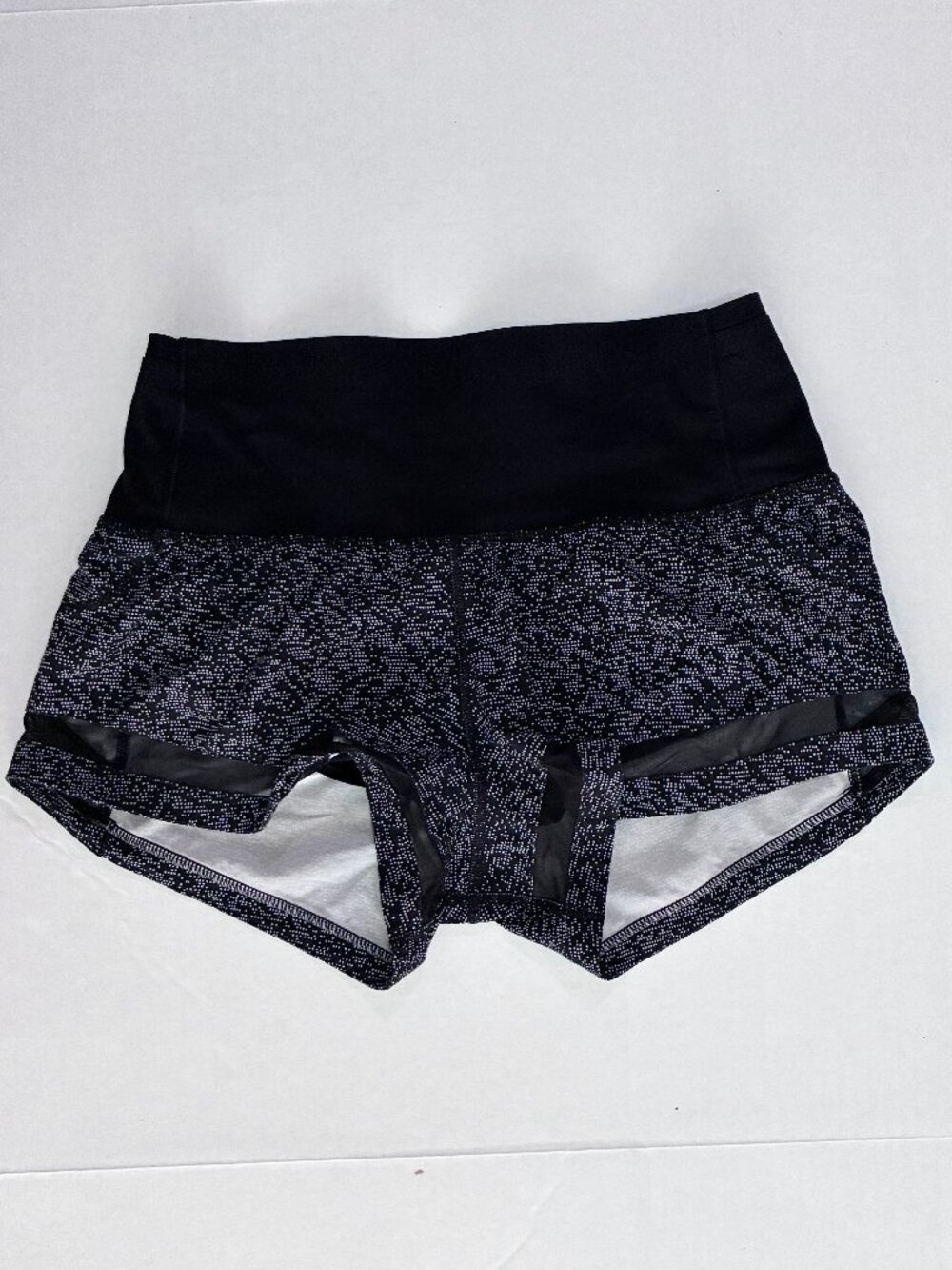 Lululemon Speckled Athletic Shorts - Size 4 - Black/White